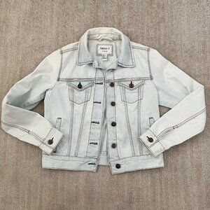 3 for $6 Forever 21 Distressed Blue Cotton Denim Jean Jacket S